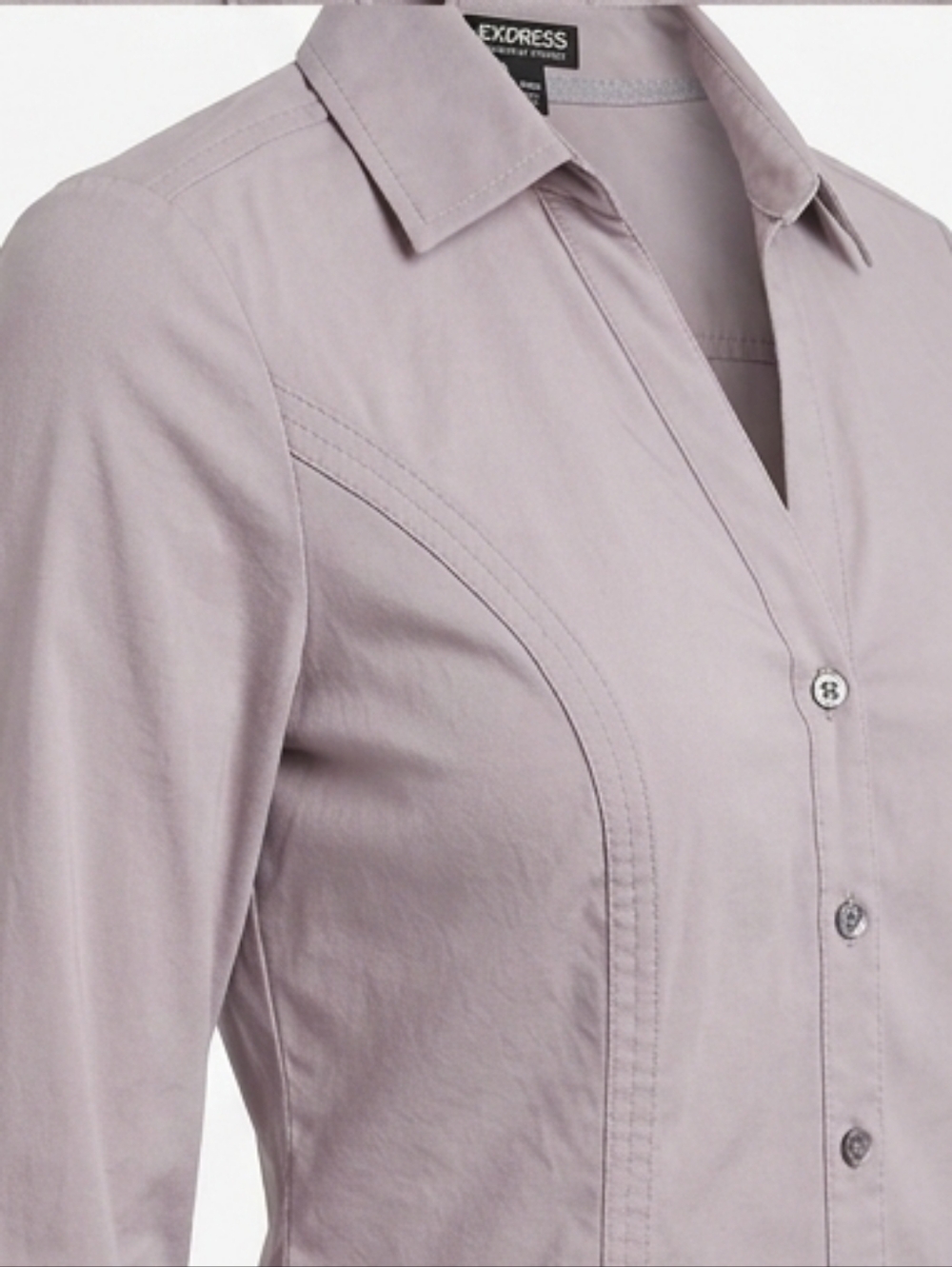 Express Slim-Fit Button Front Shirt